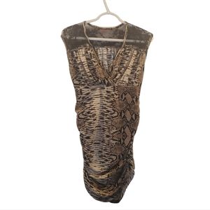 So Nice Collection size large lace and snakeskin bodycon dress